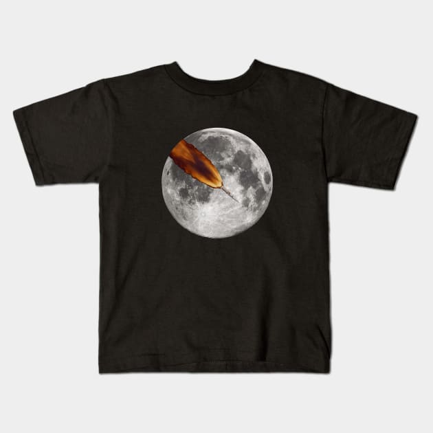 Apollo 7 space rocket orbiting the moon Kids T-Shirt by ownedandloved